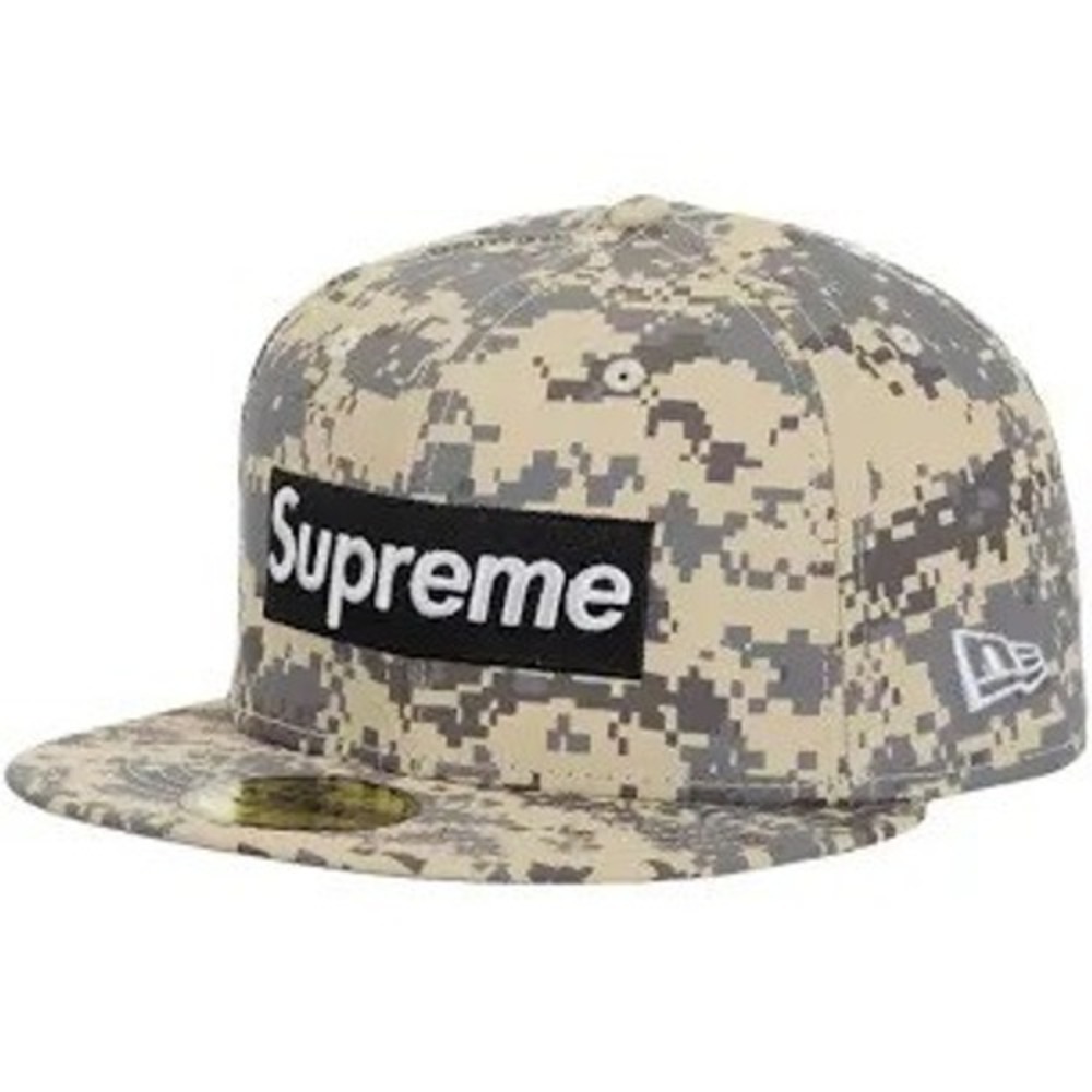 Supreme x MLB Teams Box Logo New Era Hat Pittsburgh Pirates Digi Camo 7 5/8